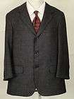   4,595 OXXFORD CLOTHES Gray 3 Button Wool Cashmere Suit Side Vents 36S