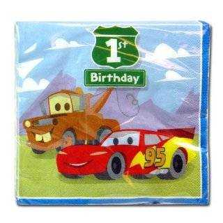  Disney Cars 1st Birthday Invitations Card 8ct: Toys 