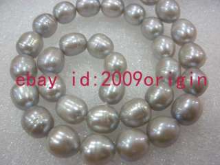 15.5 10 12mm gray freshwater pearl round beads  