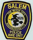 Salem MA Massachusetts Police BIKE UNIT patch THE WITCH CITY bicycle