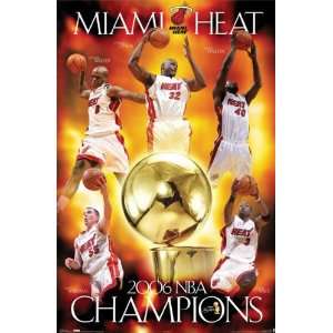  Miami Heat 2006 NBA Champions Poster
