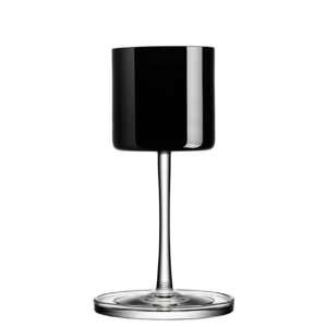  Crystal Orrefors By Karl Lagerfeld Wine Medium Black