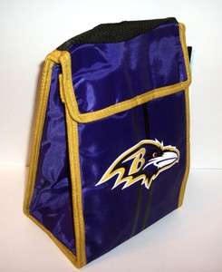 Baltimore Ravens Soft Sided Insulated Velcro Lunch Bag  