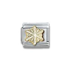    Glitter Snowflake Christmas Holiday Theme Italian Charm: Jewelry
