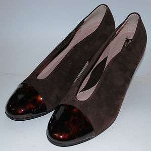   BROWN SUEDE PATENT BRAND NEW PADDED FOOTBED RRP$343 SAVE 50%  