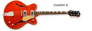 Eastwood CLASSIC 6 arched top Electric Guitar ORANGE  