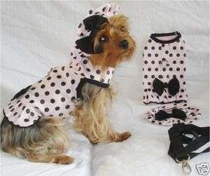 DOG CLOTHING APPAREL DRESS HARNESS HAT NEW XS S  