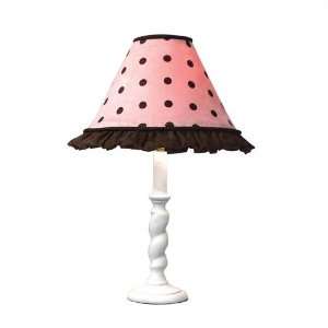  Hoohobbers Kids Table Lamp with Shade   Dots Pink Baby