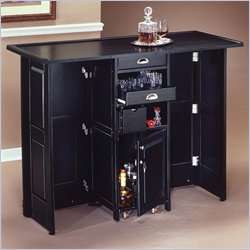 Styles Furniture Black Folding Cabinet Home Bar 095385053888  