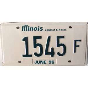  Illinois Land of Lincoln June 96 License Plate 