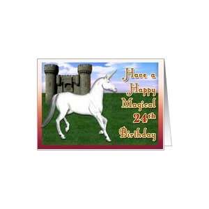  Magical 24th Birthday, Unicorn Castle Card Toys & Games