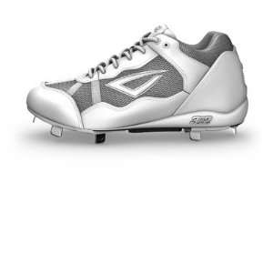  3N2 6627 0604 Mens Pro Metal Mid Baseball Cleat in White 