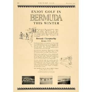  1923 Ad Bermuda Trade Board Golf Tournament Travel 