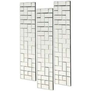  Beveled Mirror Tile Mosaic 36 High Wall Mirror: Home 