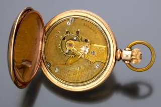 Waltham 18 Size Hunting Case Pocket Watch W/Double Sunk Dial Circa 