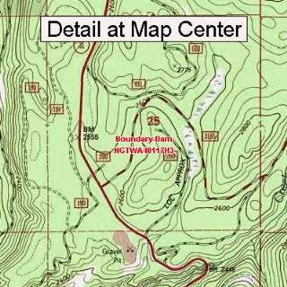  USGS Topographic Quadrangle Map   Boundary Dam, Washington 