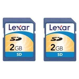  Lexar Media 2GB SD Memory Card Twin Pack: Electronics