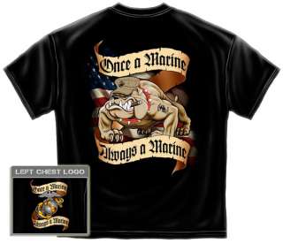   the Devil Dogs T Shirt once a marine always US flag corps army MM101