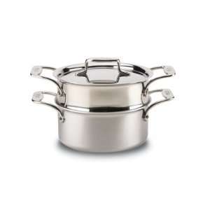 All Clad Stainless Steel 3 Qt. Casserole with Steamer Insert  