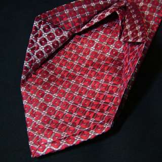Luxury 7 Seven fold handmade,100% silk red tie SF065  