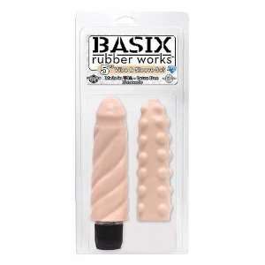  Bundle Basix 5.5in Vibe N Sleeve Flesh And Pjur Original 