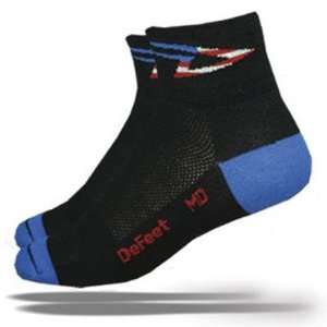  DeFeet AirEator 2.5in DeFlag Black Cycling/Running Socks 