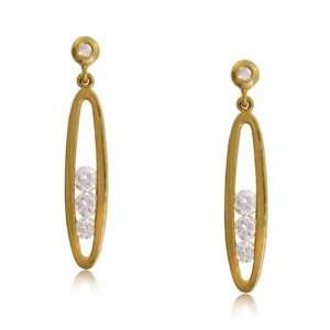   Dangle Earrings 14K Gold Ladies Post Drop New GEMaffair Jewelry