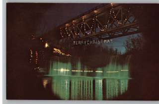 Postcard Christmas Lights at Ludlow Falls,Ohio/OH  