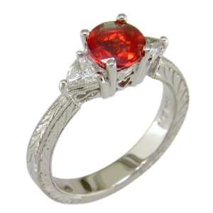  14KW Sunstone & Diamond Ring Judy Mayfield Jewelry