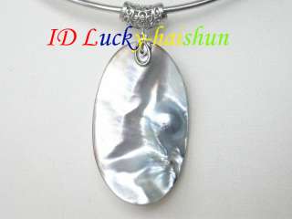 100% NATURAL GRAY SOUTH SEA MABE PEARL PENDANT NECKLACE  