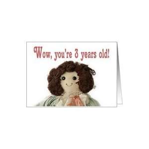  Rag Doll, Happy Birthday 3 years Old Card Toys & Games
