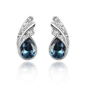  Blue Montana Crystal Earrings Used Swarovski Crystals 