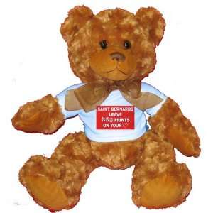   PRINTS ON YOUR HEART Plush Teddy Bear with BLUE T Shirt: Toys & Games