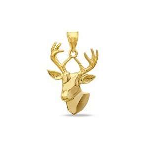  Deer Head with Antlers Charm in 10K Gold 10K ANIMAL CHARMS 