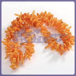 16Orange Coral Branch Chip Loose Beads Strand NECKLACE  