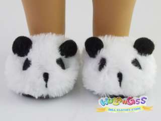 Cute Panda Slippers fits 18 American Girl doll  