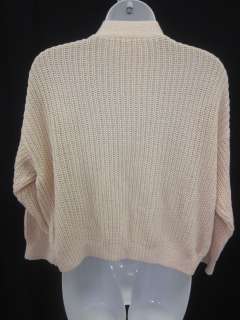 PURE DKNY Beige Knit Long Sleeve Cardigan Sweater Small  