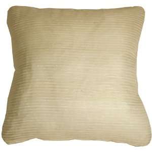  Pillow Decor   Ribbed Silk Cream 22x22 Throw Pillow