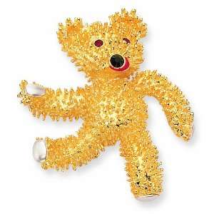 Teddy Bear Brooch/Gold Plated Mixed Metal: Jewelry