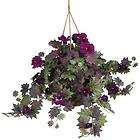 NEARLY NATURAL 24 Bougainvillea Hanging Basket Silk Plant   Flower 
