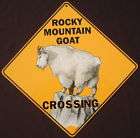 ROCKY MOUNTATN GOAT CROSSING Sign decor boer goats