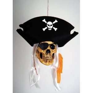  Pirate Deluxe Hanging Skull