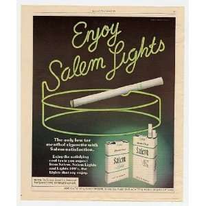  1978 Salem Lights Cigarette Neon Ashtray Print Ad (4246 