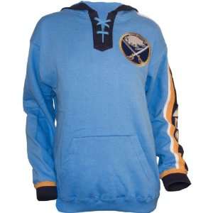 Old Time Hockey Buffalo Sabres Youth Manchester Lace Hooded Sweatshirt