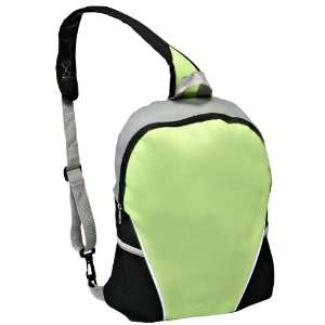  Pocket Sling Backpack School Book Bag Stylish Design, Lime 