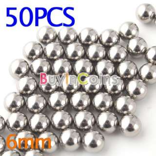 50PCS 6.0mm Durable Stainless Steel Balls For Bike Bearing Slingshot 