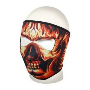  Neoprene Face Mask Flaming Skull Automotive