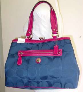 NWT COACH LAURA SIGNATURE CARRY ALL TOTE BAG 14940  