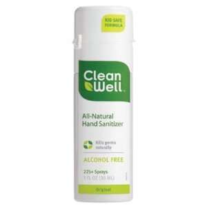 Clean Well Natural Hand Sanitizer Spray   1 ounce (Quantity of 5)