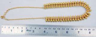 VINTAGE 22 CT SOLID GOLD SPIKY NECKLACE CHOKER  